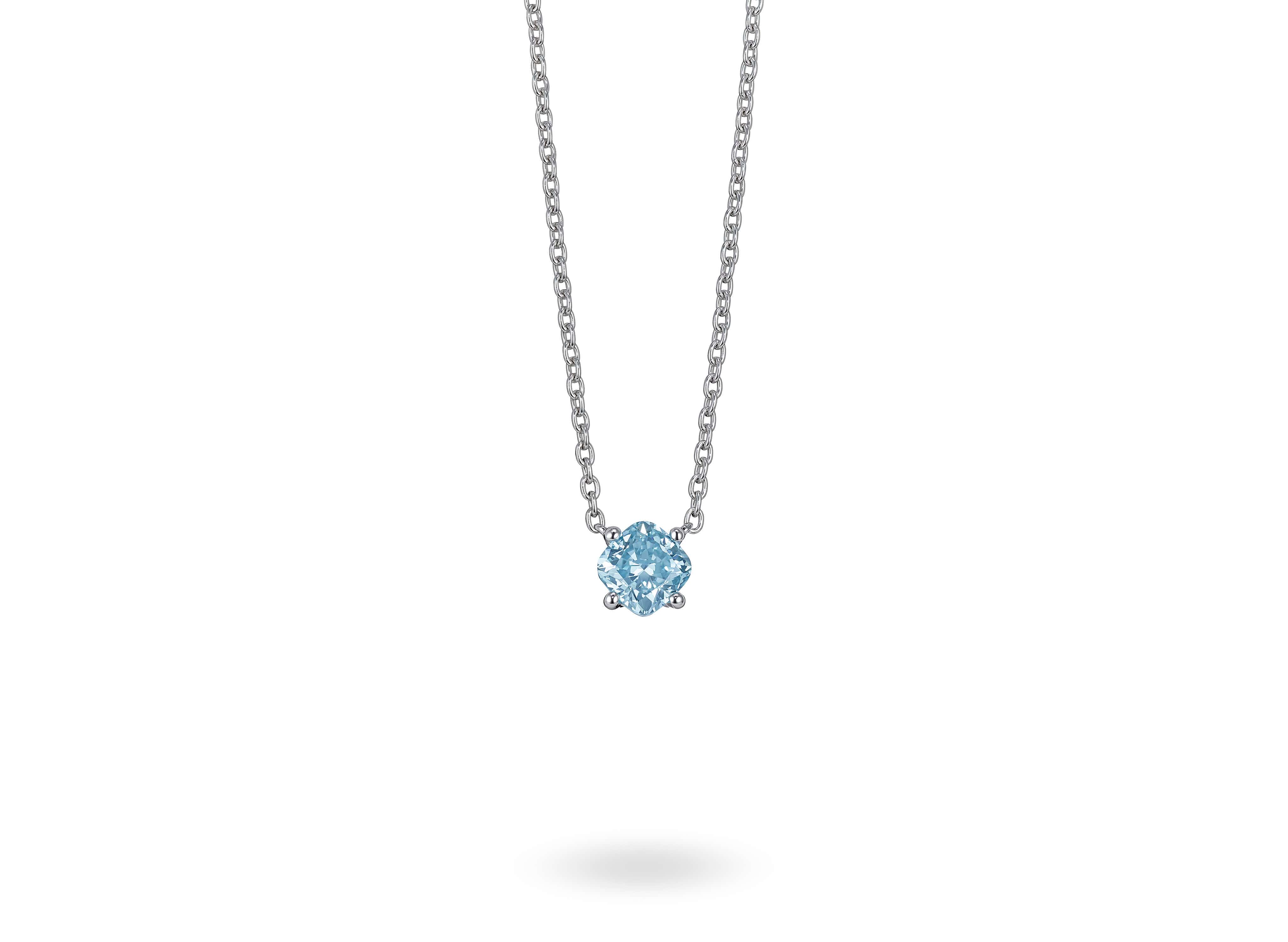 Lab-Grown Diamond 1ct. Cushion Cut Gold Pendant