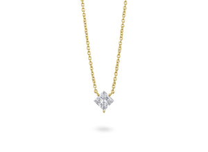 Lab-Grown Diamond 1ct. Princess Cut 14k Gold Pendant