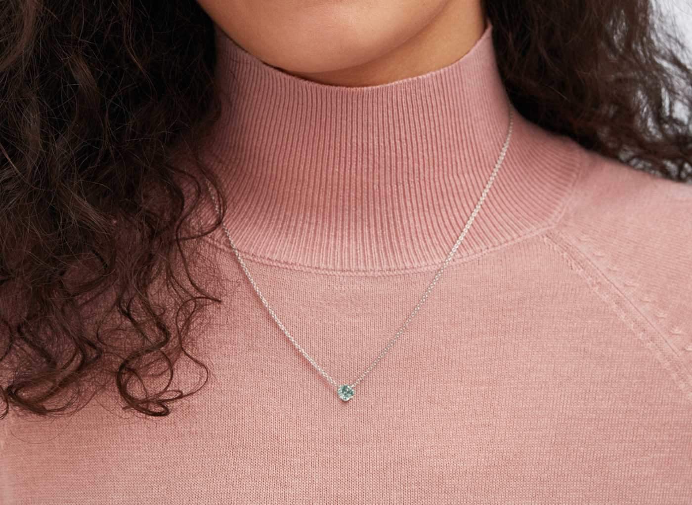 Lab-Grown Diamond 1ct. Cushion Cut Gold Pendant