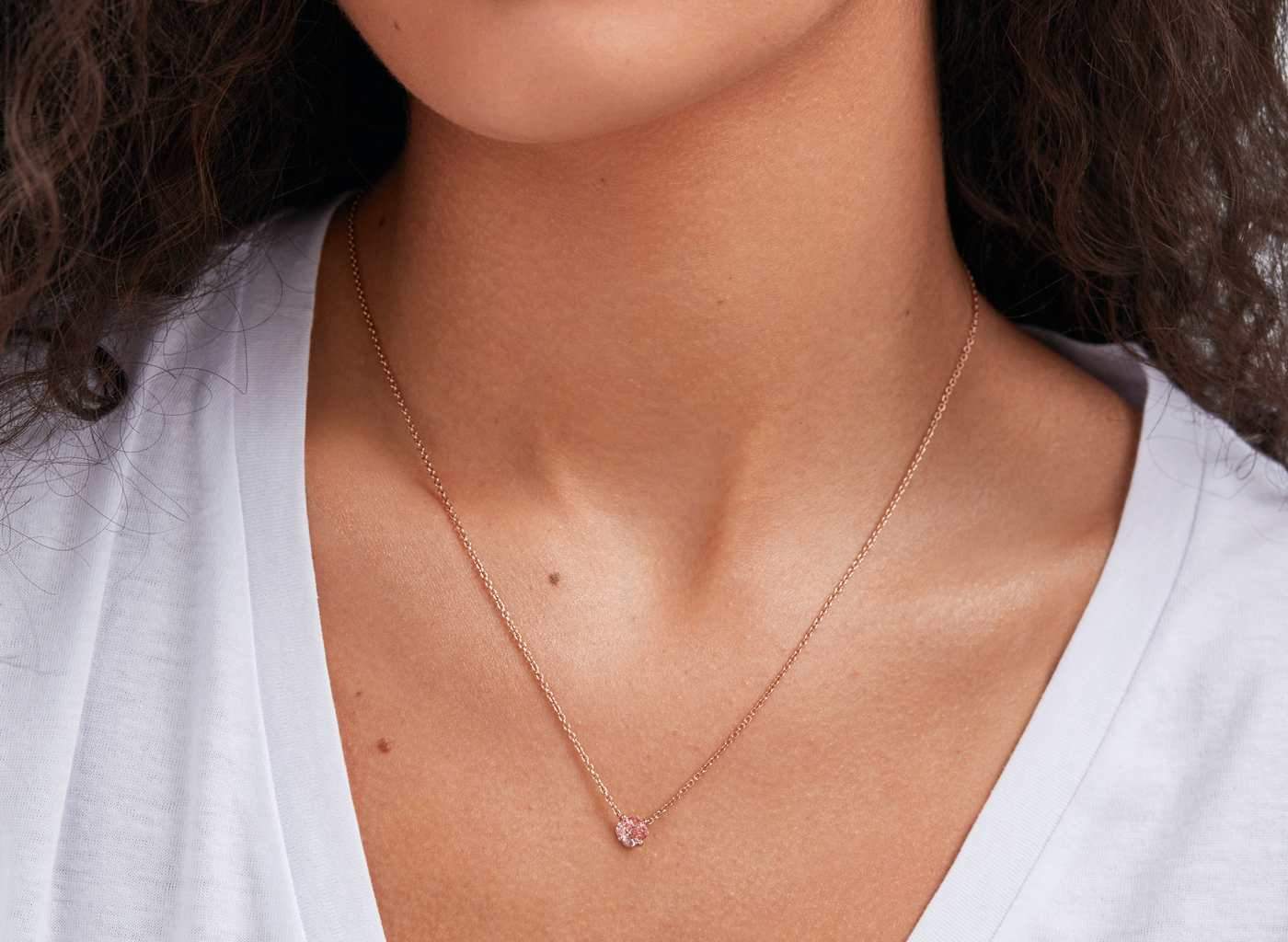 Lab-Grown Diamond 1ct. Cushion Cut Gold Pendant