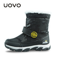 UOVO Warm Kids Mid-Calf Snow Boots for Boys Winter Children