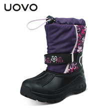 UOVO Kids Girls Boys Snow Boots Flower Winter Shoes