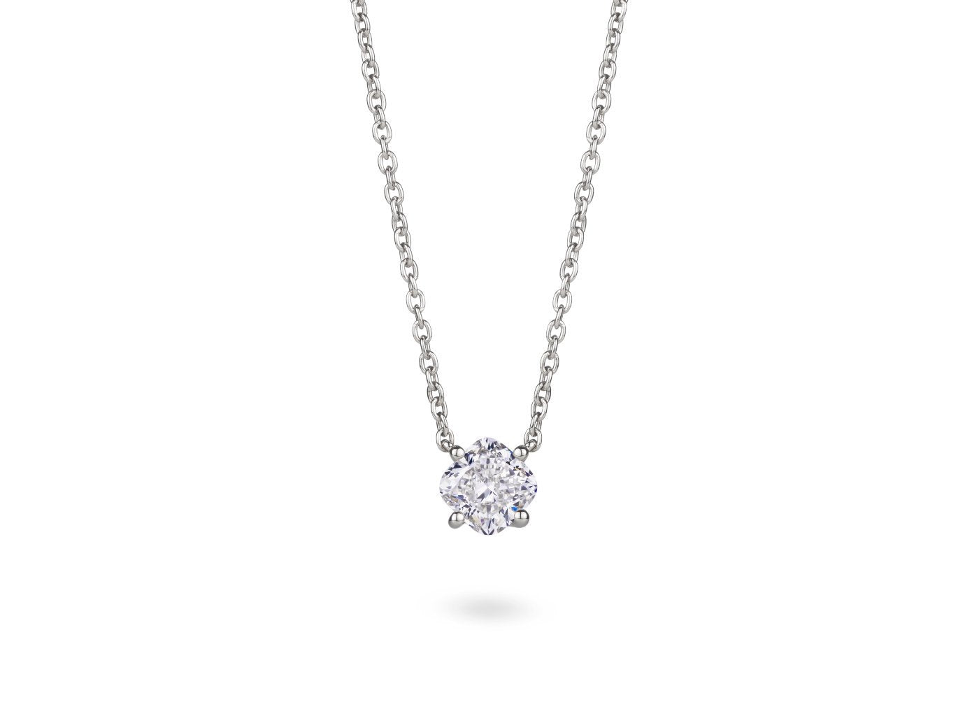 Lab-Grown Diamond 1ct. Cushion Cut Gold Pendant