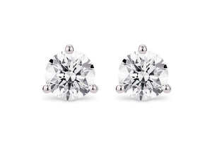 Lab-Grown Diamond 2ct. Tw. Round Brilliant Solitaire 14k Gold Studs